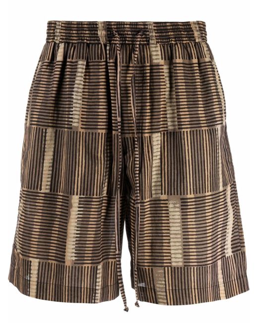 Nanushka striped elasticated shorts