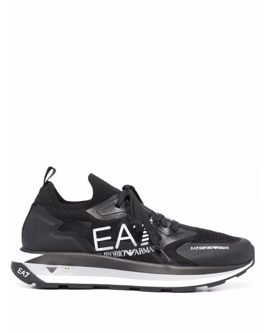 Ea7 logo-print low-top sneakers