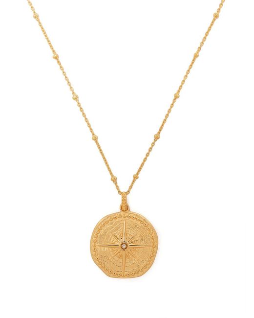 Dower And Hall True North plated necklace