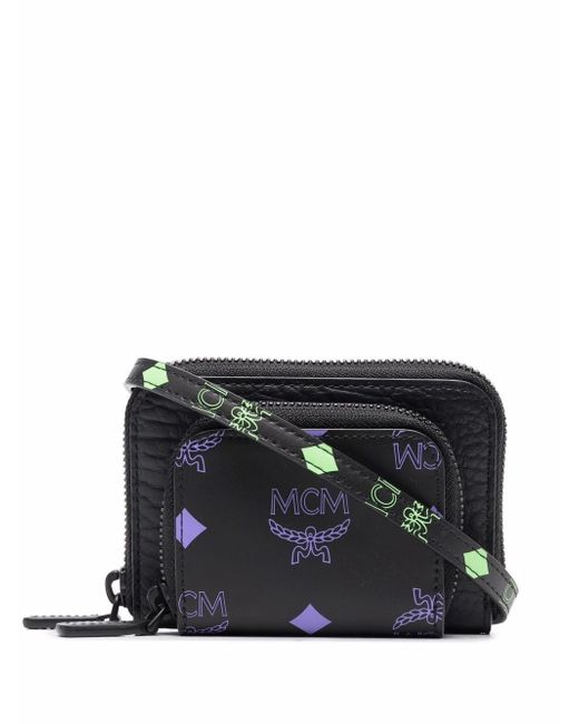 Mcm logo-print zip-up wallet
