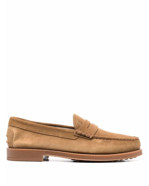 Tod's chunky-sole suede loafers
