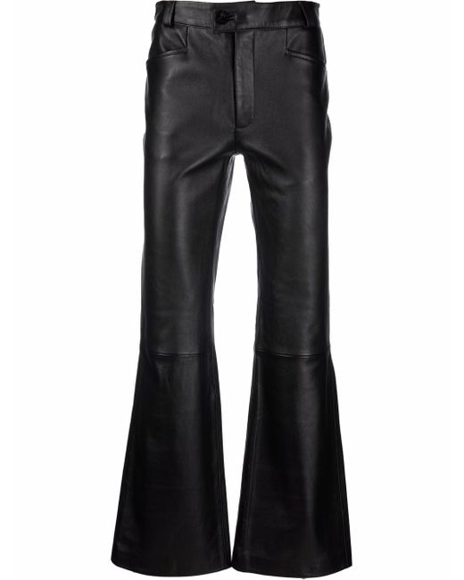 Ernest W. Baker bootcut leather trousers