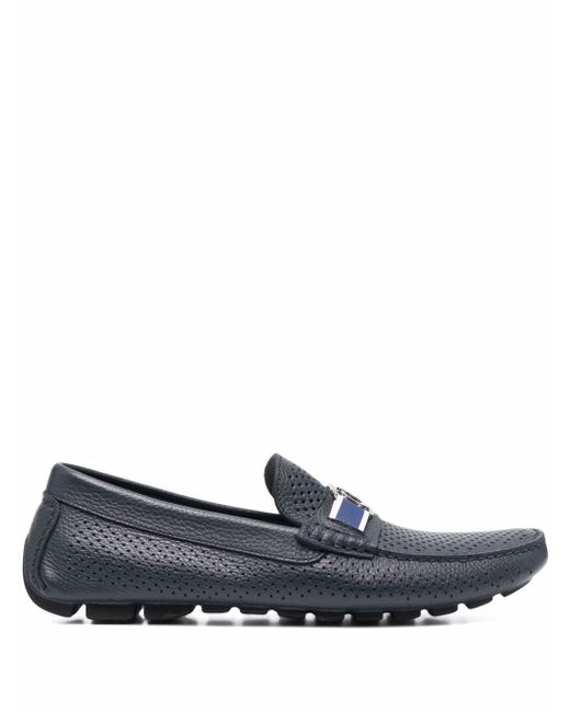 Casadei perforated leather loafers