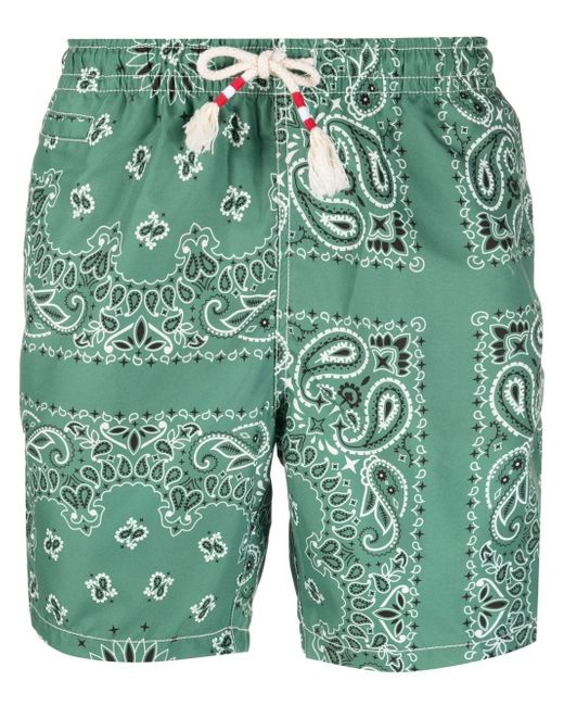 Mc2 Saint Barth bandana-print drawstring-waist swim shorts
