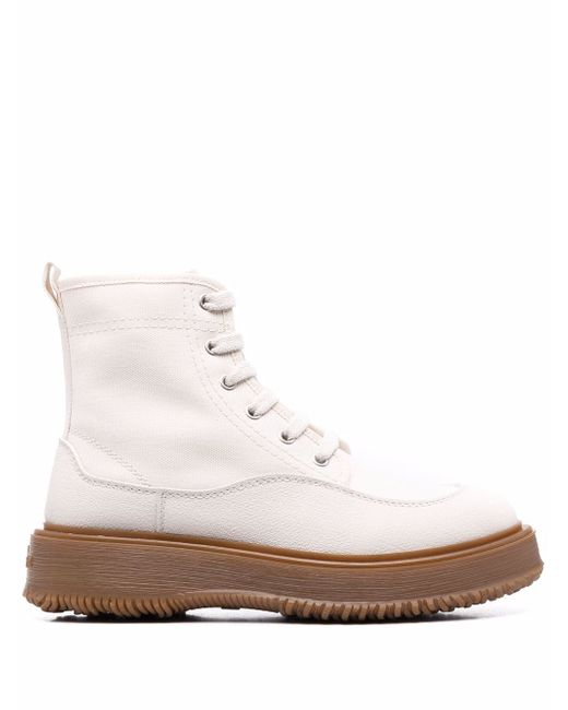 Hogan lace-up leather boots
