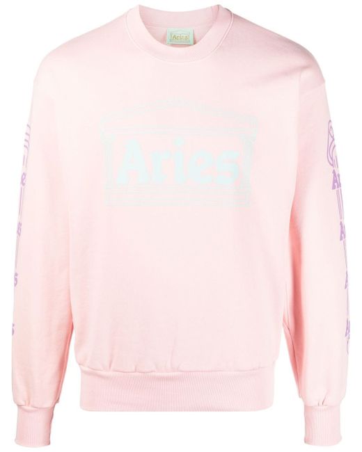 Aries logo-print cotton sweatshirt