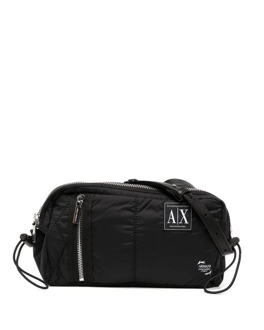 Armani Exchange logo-patch belt bag
