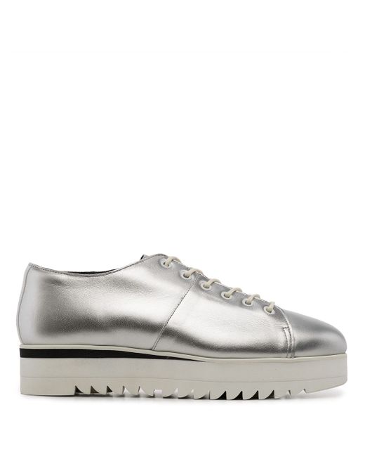 Onitsuka Tiger metallic lace-up leather shoes