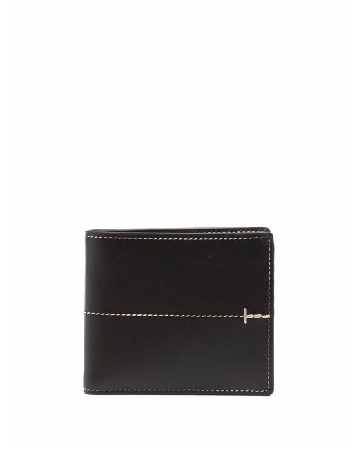 Tod's stitch-detail leather wallet