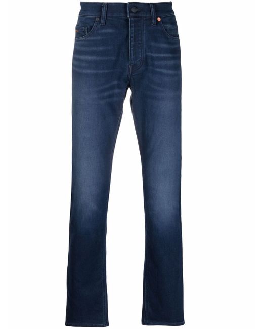 Boss five-pocket straight-leg jeans