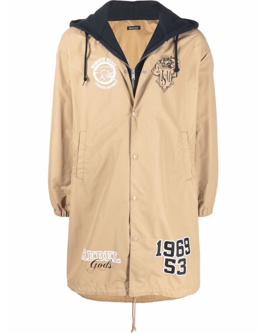 Undercoverism multiple-patch hooded parka