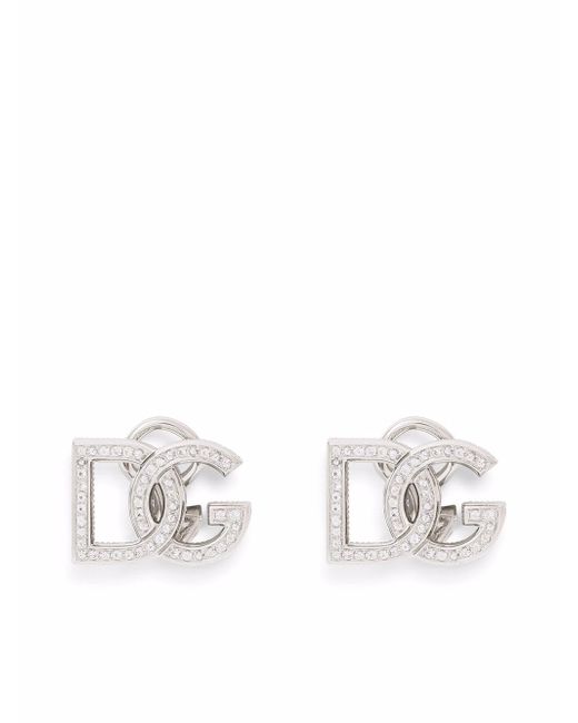 Dolce & Gabbana 18kt white gold sapphire earrings