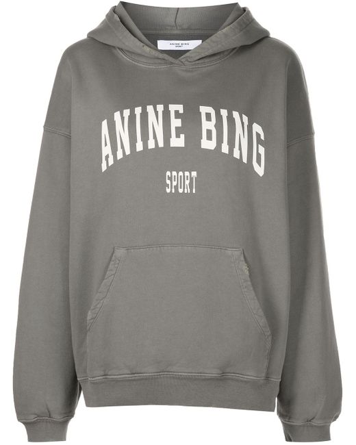 Anine Bing harvey combed-cotton hoodie