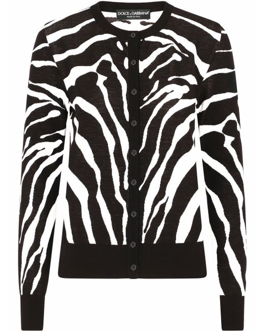 Dolce & Gabbana zebra intarsia-knit cardigan