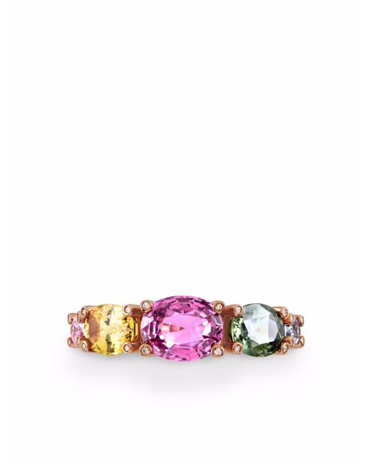Pragnell 18kt rose gold Rainbow Fancy sapphire ring