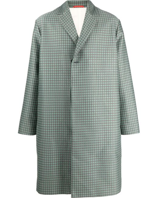 Oamc houndstooth single-breasted coat