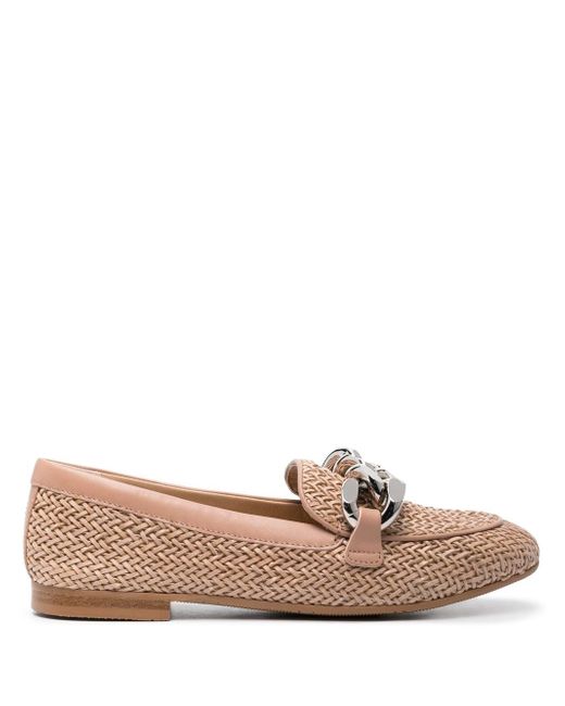 Casadei chain-link woven loafers