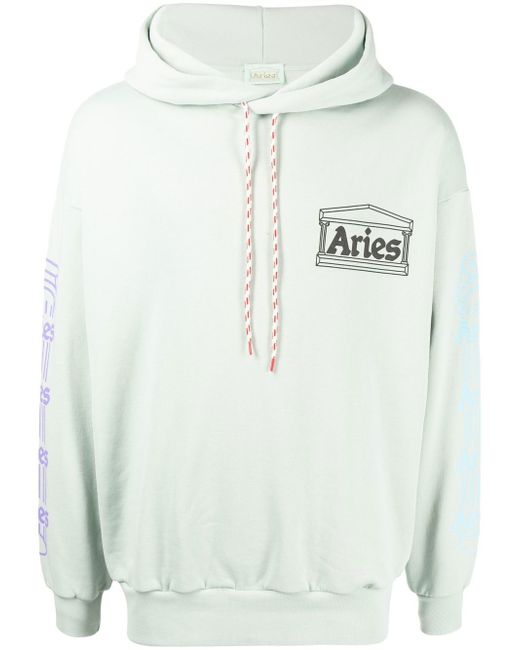 Aries logo-print drawstring hoodie