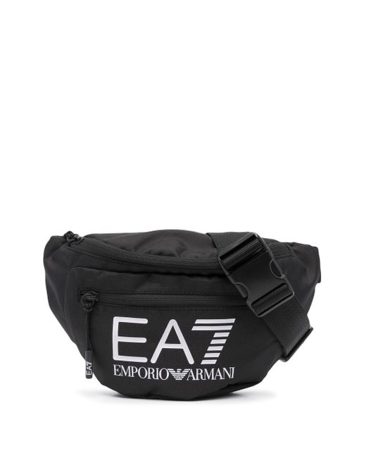 Ea7 logo-print zipped belt bag