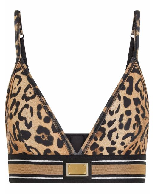 Dolce & Gabbana leopard-print cropped tank top