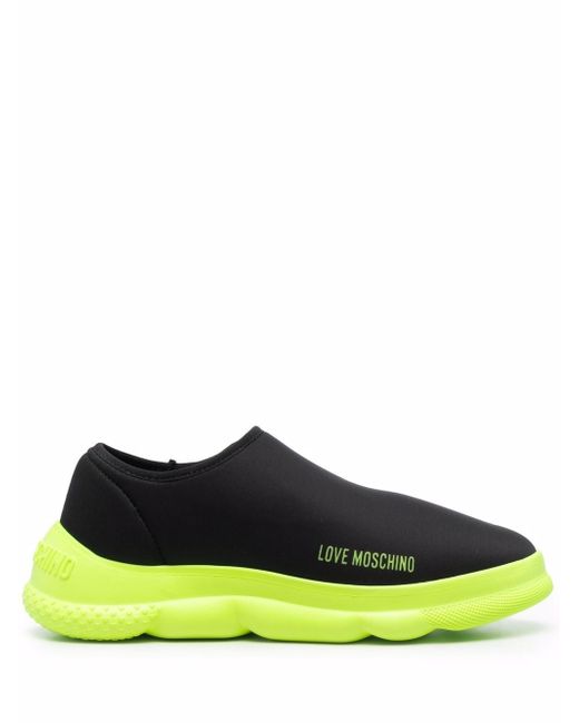 Love Moschino contrast sole slip-on sneakers