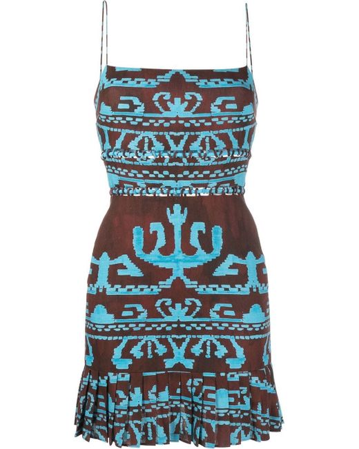 Alexis patterned flare dress