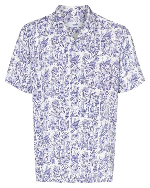 arrels tropical-print short-sleeved shirt