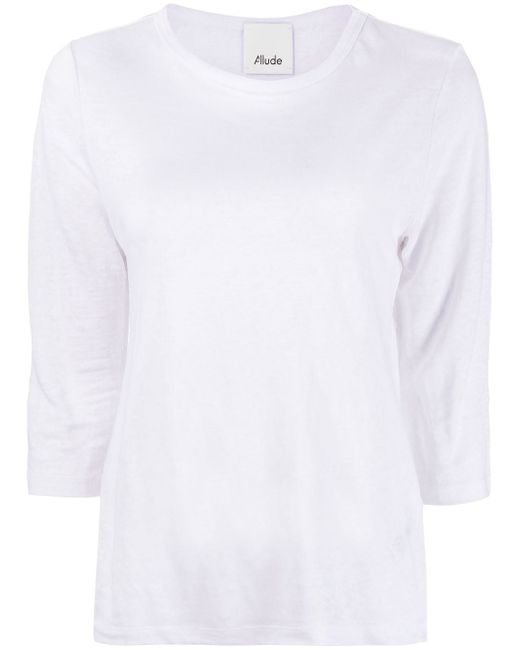 Allude three-quarter sleeves top