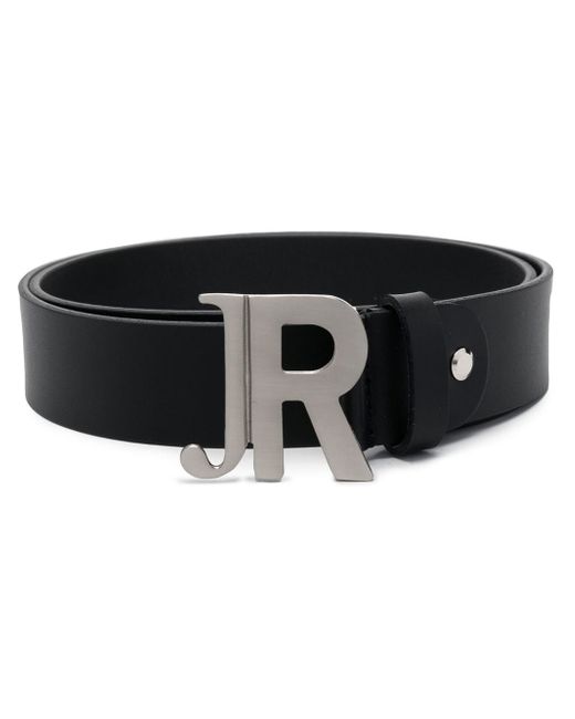 John Richmond logo-buckle leather belt