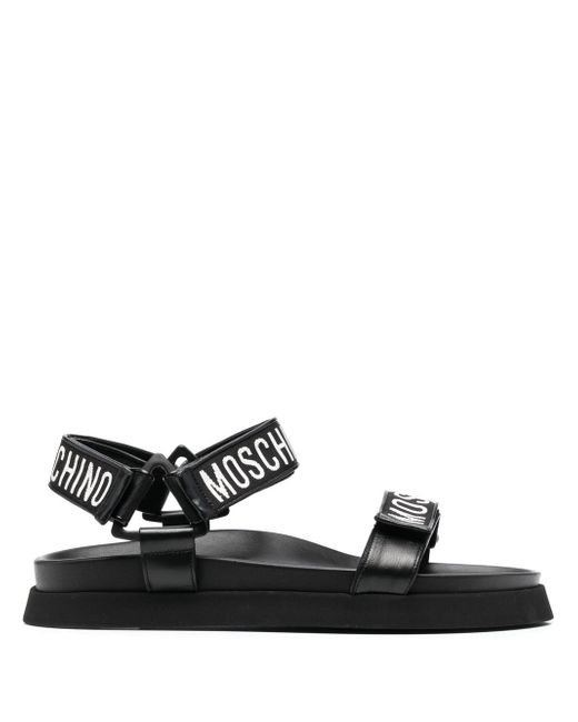 Moschino logo-print touch-strap sandals