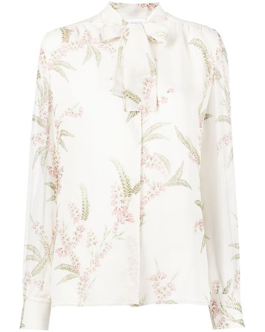 Giambattista Valli floral-print silk blouse