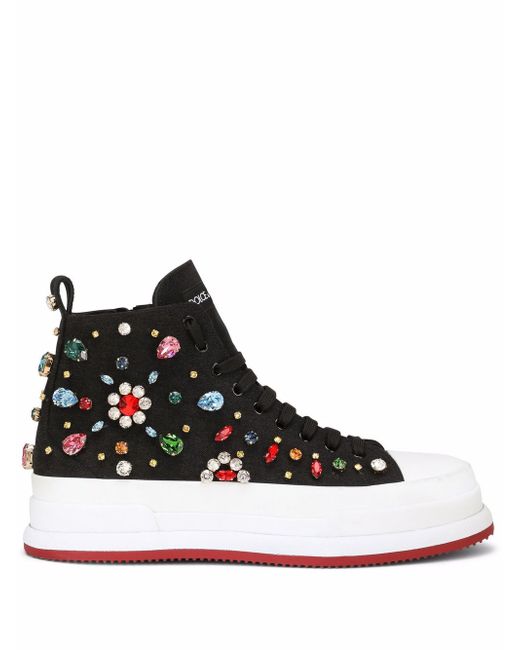 Dolce & Gabbana crystal embellished high-top sneakers