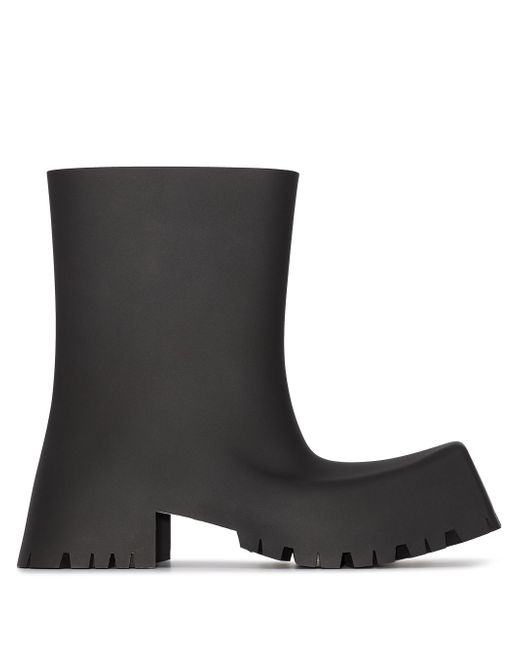 Balenciaga Trooper block-heel rubber boots