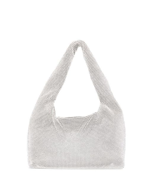 Kara Crystal Mesh crystal-embellished shoulder bag