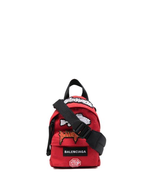 Balenciaga logo-patch zip-up backpack