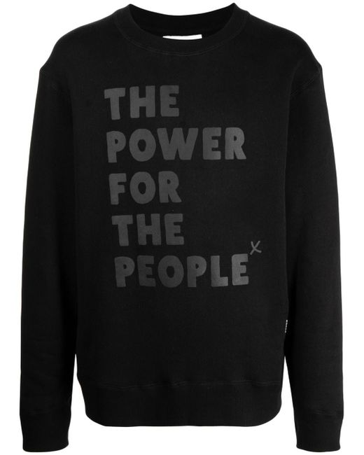 The Power for the People logo-print detail sweatshirt