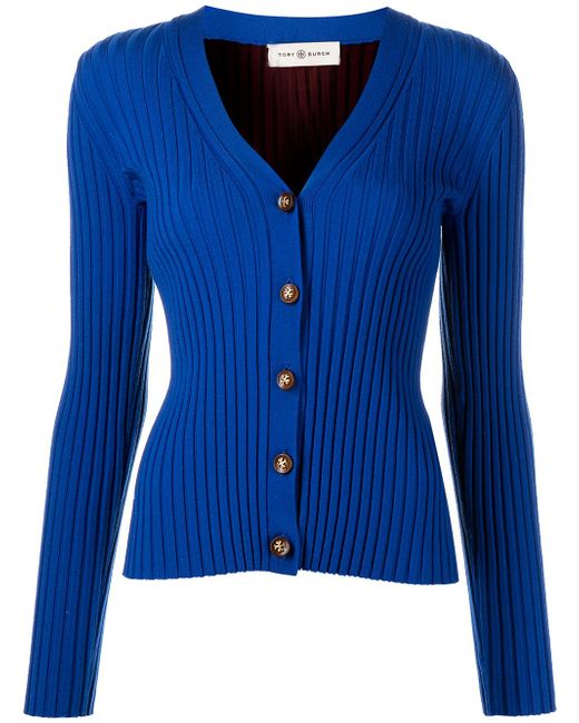 Tory Burch ribbed-knit button-up cardigan