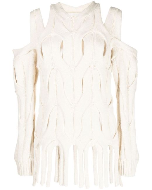 Dion Lee cable-knit fringed sweater