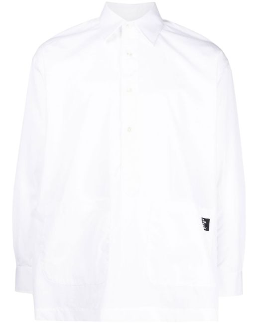 The Power for the People logo-patch detail shirt