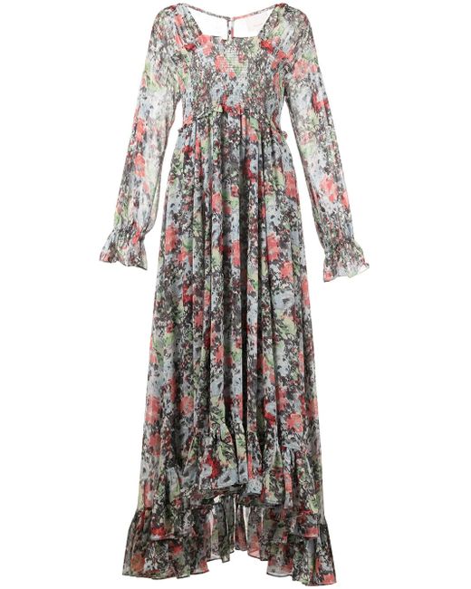 Cinq a Sept Leigh floral-print ruffle maxi dress