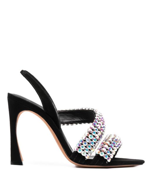 Alexandre Birman crystal-embellished leather sandals