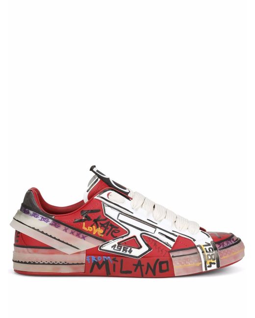 Dolce & Gabbana Portofino hand-painted sneakers