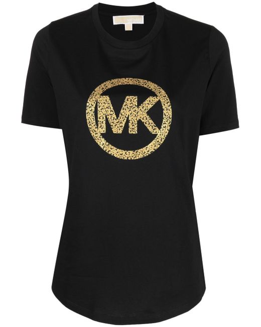 Michael Kors leopard logo-print T-shirt