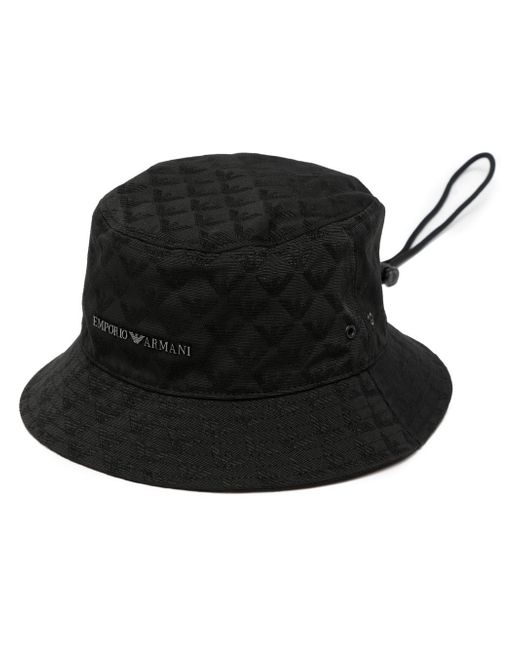 Emporio Armani drawstring-fastening bucket hat
