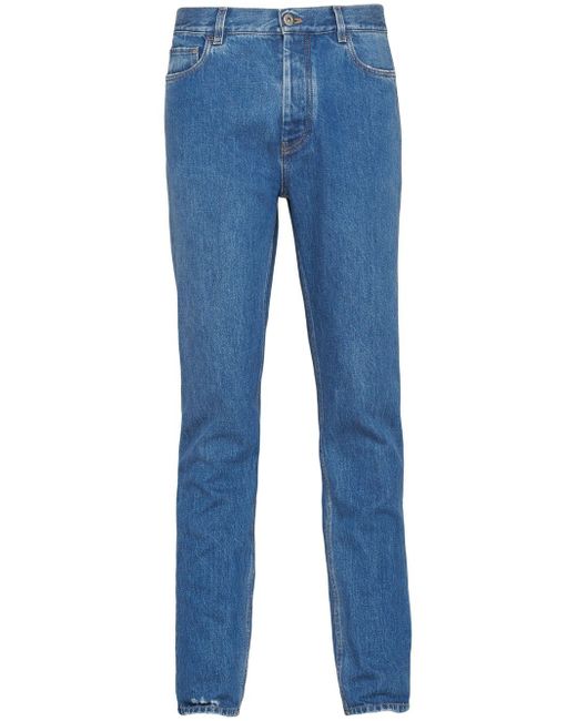 Prada mid-rise slim-cut jeans