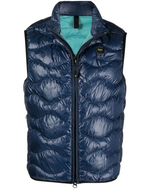 Blauer logo patch quilted gilet