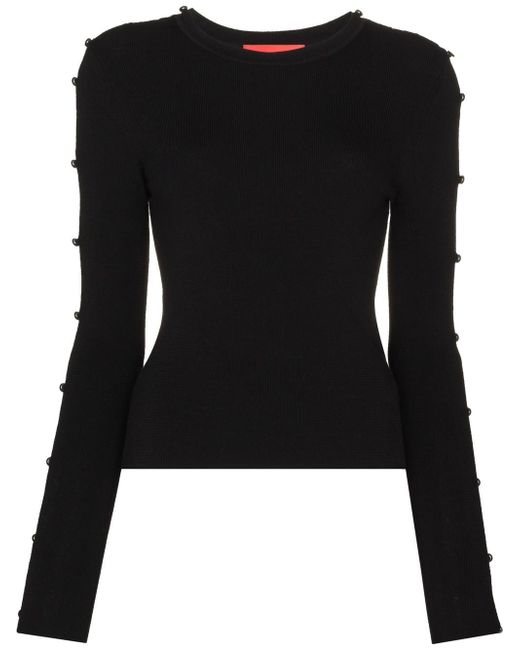 032C cut-out sleeves knitted top