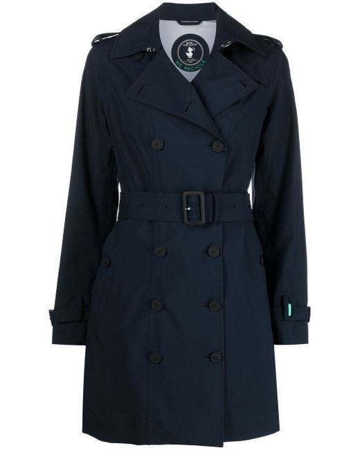 Save The Duck belted double-breasted trench coat