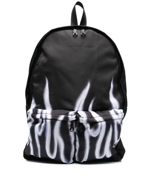 Vision Of Super Flames printed backpack
