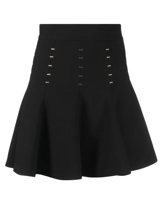 Les Hommes pleated metal-embellished mini skirt